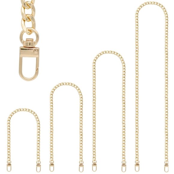 Set of Four GOLD Tone Purse Chains Shoulder/Crossbody/Wristlet - UNBRANDED - Picture 1 of 6